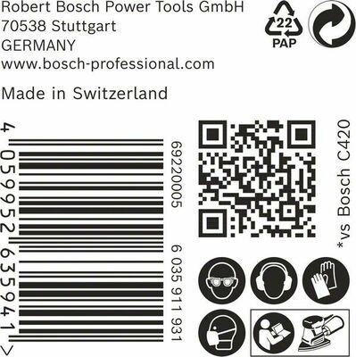 Bosch Power Tools EXPERT C470 Schleifpapier 2608901644 2608901644 (VE50)