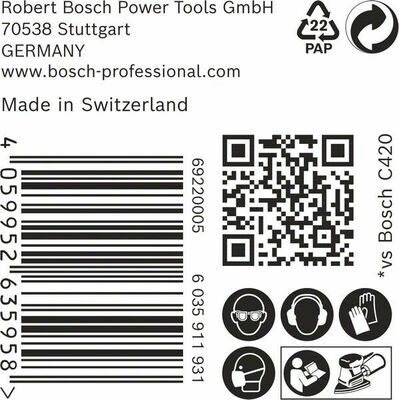 Bosch Power Tools EXPERT C470 Schleifpapier 2608901645 2608901645 (VE50)