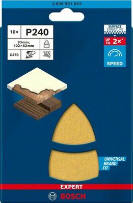 Bosch Power Tools EXPERT C470 Schleifpapier 2608901653 2608901653 (VE10)