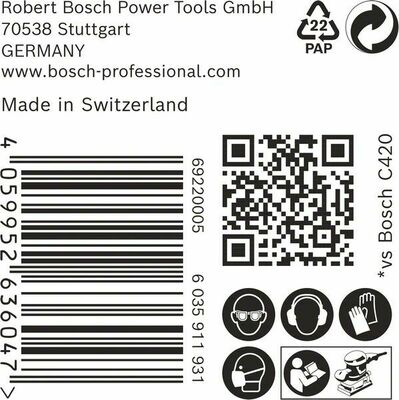 Bosch Power Tools EXPERT C470 Schleifpapier 2608901654 2608901654 (VE50)