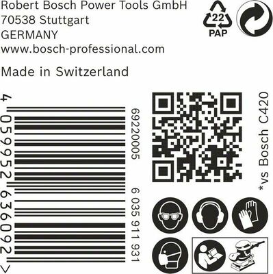 Bosch Power Tools EXPERT C470 Schleifpapier 2608901659 2608901659 (VE50)