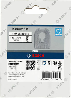 Bosch Power Tools PRO Grundplatte, halbrund, 7 x 93 x 118 mm 2608001110
