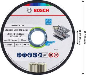 Bosch Power Tools Trennscheibe Metall Eimer,100x2608619768 2608626116