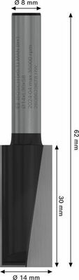 Bosch Power Tools PRO Nutfräser, zweischneidig 14 x L 2608629678