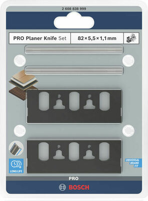 Bosch Power Tools Hobelmesser PRO 82 mm Adapter-Set,2+2 Stk. 2608838999