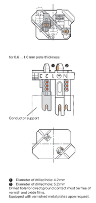 WAGO GmbH & Co. KG Buchsenteil m. PE-Direktk. mit Rastfüßen,weiß 267-124
