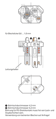 WAGO GmbH & Co. KG Buchsenteil m. PE-Direktk. mit Rastfüßen,weiß 267-124
