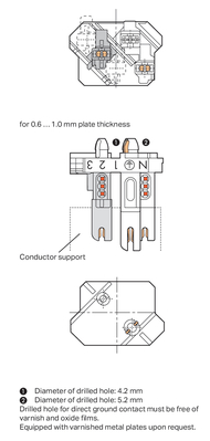 WAGO GmbH & Co. KG Buchsenteil m. PE-Direktk. mit Rastfüßen,weiß 267-124