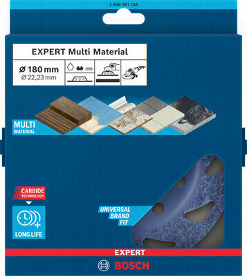Bosch Power Tools TopfscheibeEXP 180 mm med MMCarbTS, 22,23 mm 2608901748