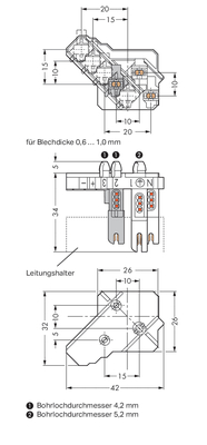 WAGO GmbH & Co. KG Buchsenteil o. PE-Kontakt mit Rastfüßen,weiß 267-164