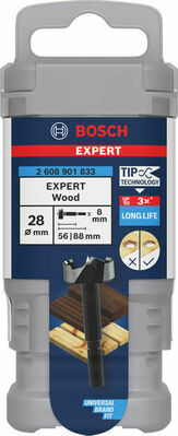Bosch Power Tools Forstnerbohrer EXPERT Wood 28mm, 28x90 mm, D8mm 2608901833