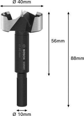 Bosch Power Tools Forstnerbohrer EXPERT Wood 40mm, 40x90mm, D10mm 2608901840