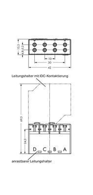 WAGO GmbH & Co. KG Anrastbarer Leitungshalter 4-polig,weiß 267-324