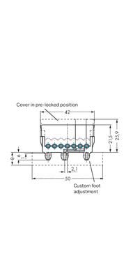 WAGO GmbH & Co. KG Leitungshalter Unterteil mit Rastfüßen,weiß 267-412