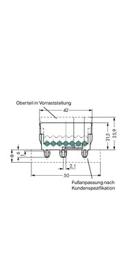 WAGO GmbH & Co. KG Leitungshalter Unterteil mit Rastfüßen,weiß 267-422