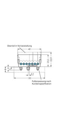 WAGO GmbH & Co. KG Leitungshalter Unterteil mit Rastfüßen,weiß 267-422