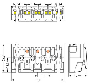 WAGO GmbH & Co. KG Leuchtenanschlussklemme ohne PE-Kontakt,weiß 294-4007