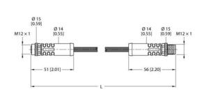 Turck Versorgungsleitung M12-Power RKP44PTA4RSP44PTATXL