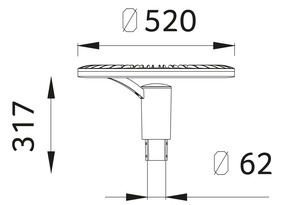 Abalight LED-Mastleuchte 830 NORA-M-30-830-G