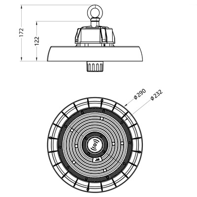 Abalight LED-Flächenstrahler ML, MC, 1-10V RAMUS-120-CCT-V60CB