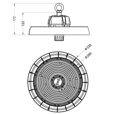 Abalight LED-Flächenstrahler ML, MC, 1-10V RAMUS-200-CCT-V120CB