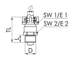 Wiska Messingkabelverschraubung Sechskant ESKMKV 32