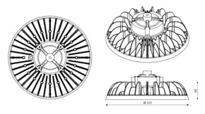 Abalight LED-Flächenstrahler 5000K, 1-10V SUN-ECO-100-207-120