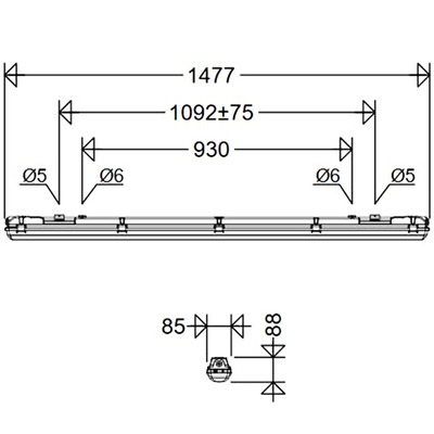 Schuch Licht LED-Feuchtraumleuchte 4000K 167 15L100G2 IFS