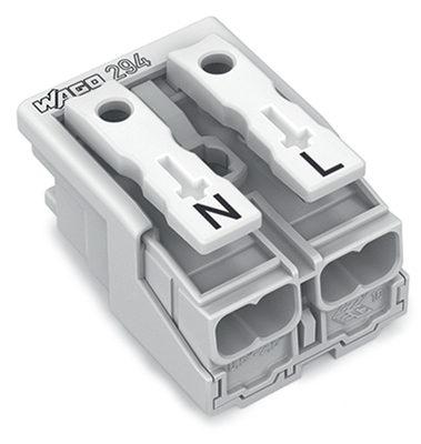 WAGO GmbH & Co. KG Leuchtenanschlussklemme ohne PE-Kontakt,weiß 294-5012