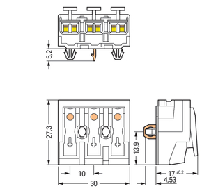 WAGO GmbH & Co. KG Leuchtenanschlussklemme E-Direktkontakt,weiß 294-5123