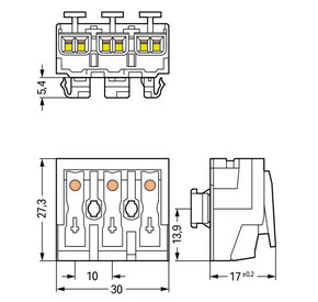 WAGO GmbH & Co. KG Leuchtenanschlussklemme für Linect,weiß 294-8013