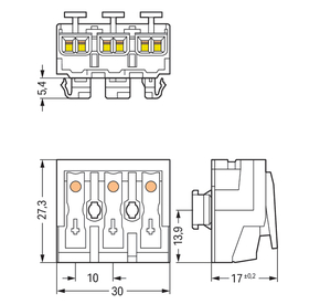 WAGO GmbH & Co. KG Leuchtenanschlussklemme für Linect,weiß 294-8013