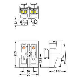 WAGO GmbH & Co. KG Leuchtenanschlussklemme für Linect,weiß 294-8022
