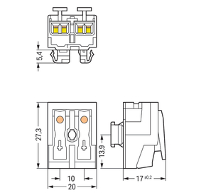 WAGO GmbH & Co. KG Leuchtenanschlussklemme für Linect,weiß 294-8022