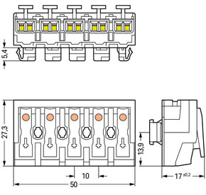 WAGO GmbH & Co. KG Leuchtenanschlussklemme für Linect,weiß 294-8025