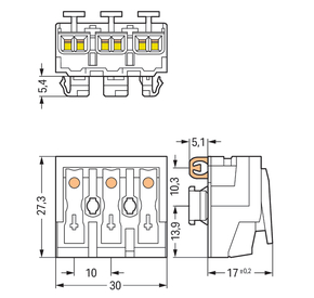WAGO GmbH & Co. KG Leuchtenanschlussklemme für Linect,weiß 294-8113