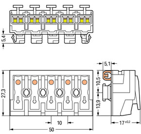 WAGO GmbH & Co. KG Leuchtenanschlussklemme für Linect,weiß 294-8135