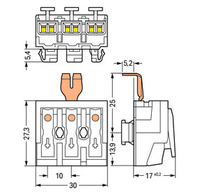 WAGO GmbH & Co. KG Leuchtenanschlussklemme für Linect,weiß 294-8213