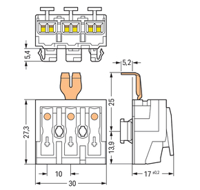 WAGO GmbH & Co. KG Leuchtenanschlussklemme für Linect,weiß 294-8213