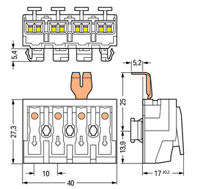 WAGO GmbH & Co. KG Leuchtenanschlussklemme für Linect,weiß 294-8224