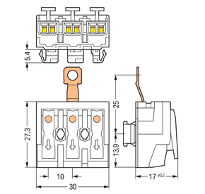 WAGO GmbH & Co. KG Leuchtenanschlussklemme für Linect,weiß 294-8413