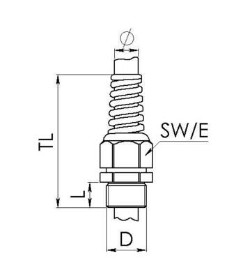 Wiska Kabelverschraubung Kunststoff ESKVS 16 BK