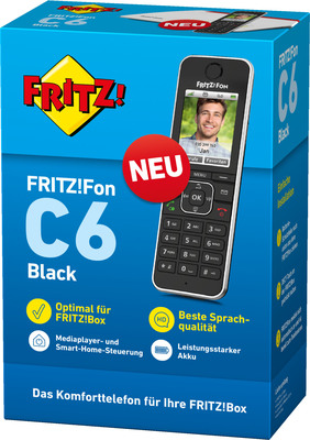 FRITZ DECT Telefon schnurlos FRITZ!Fon C6 Black