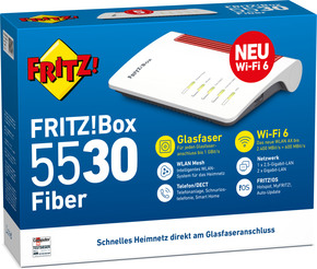 FRITZ WLAN Router Wi-Fi 6 FRITZ!Box 5530 FIBER