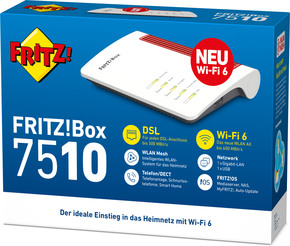 AVM WLAN Router Wi-Fi 6 FRITZ!Box 7510