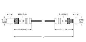 Turck Versorgungsleitung M12-Power RKS46PSB15#100037968