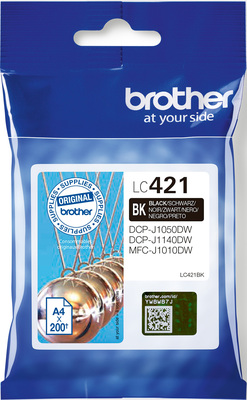 Brother Tintenpatrone schwarz LC-421BK