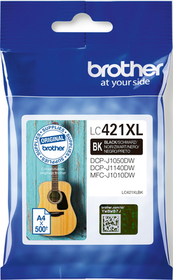 Brother Tintenpatrone schwarz LC-421XLBK