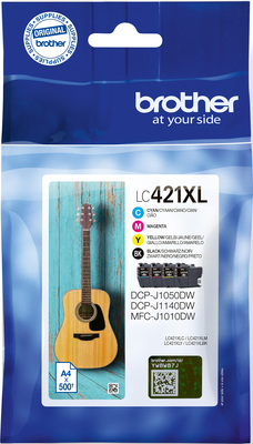 Brother Farbtintenset sw, cyan, mag, ge LC-421XLVAL