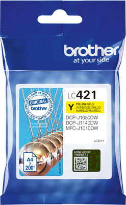 Brother Tintenpatrone ge LC-421Y